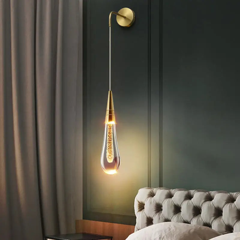 Vägglampa Droppformad Design 0