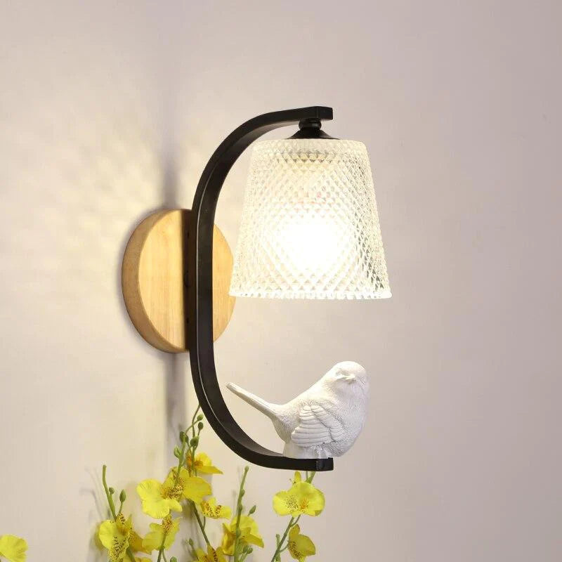 Vägglampa Fågeldesign Rustik Charm för Inomhusbruk 0