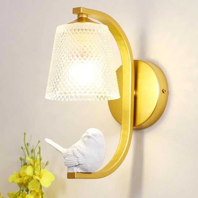 Vägglampa Fågeldesign Rustik Charm för Inomhusbruk 7