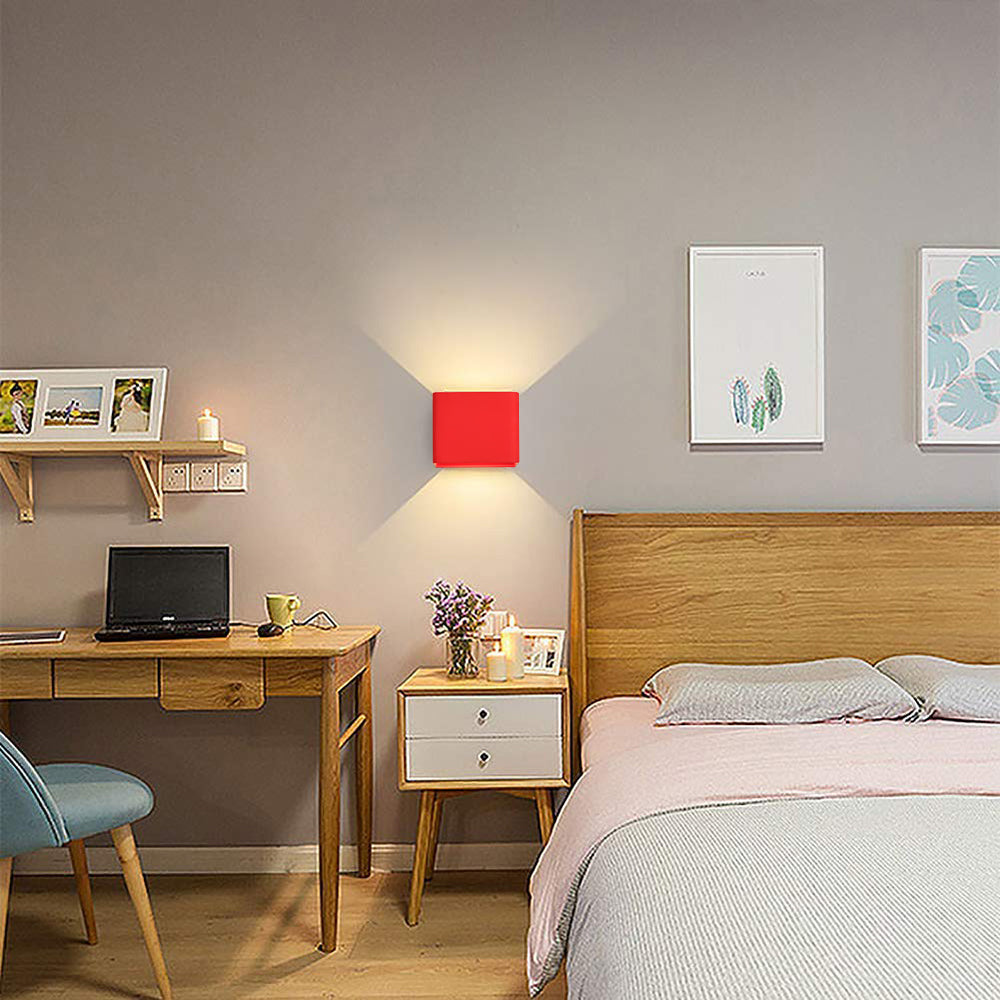 Vägglampa Fyrkantig Modern Design för Inomhusbruk - Perfekt Sänglampa Vägg 13