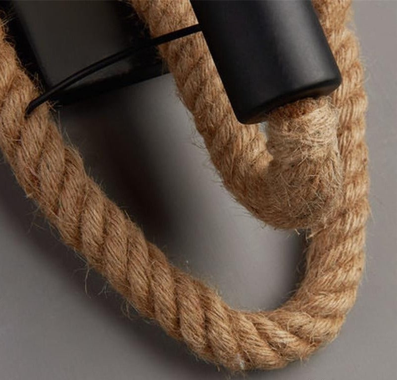 Vägglampa Inomhus Vintage Stil Med Repdetaljer 6