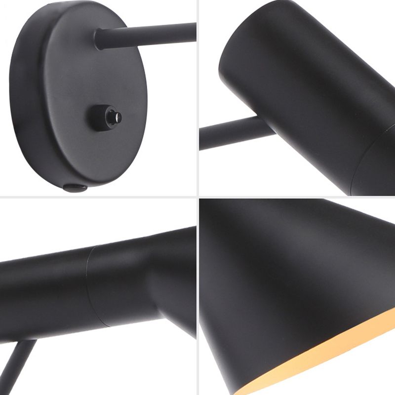 Vägglampa Svart Modern Industriell Design för Inomhusbruk 4
