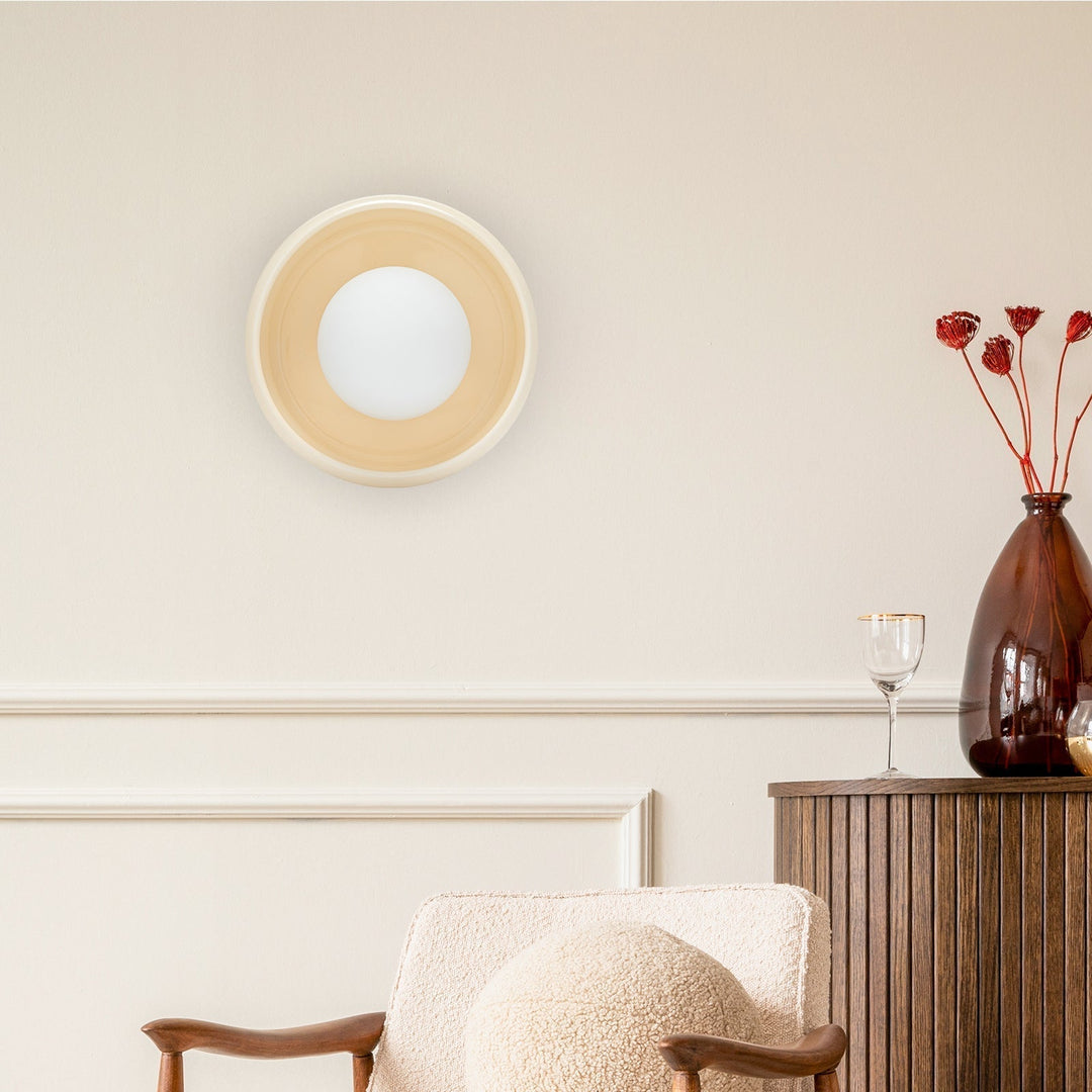 Vägglampa i Keramik Rund Modern Design 2