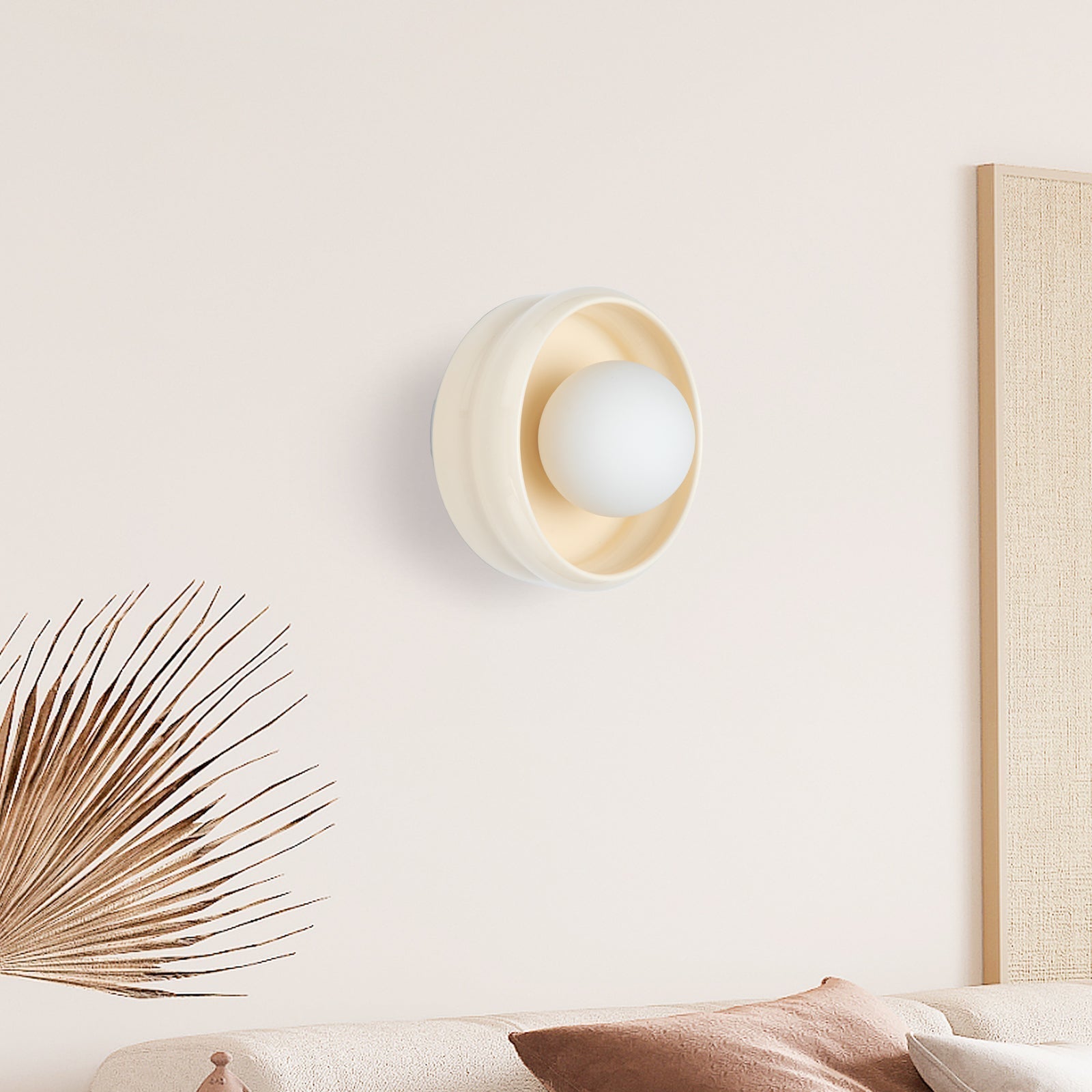 Vägglampa i Keramik Rund Modern Design 4