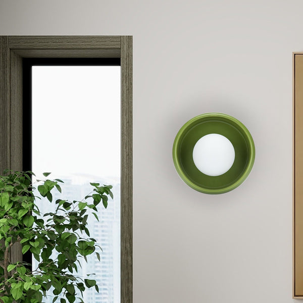 Vägglampa i Keramik Rund Modern Design 6