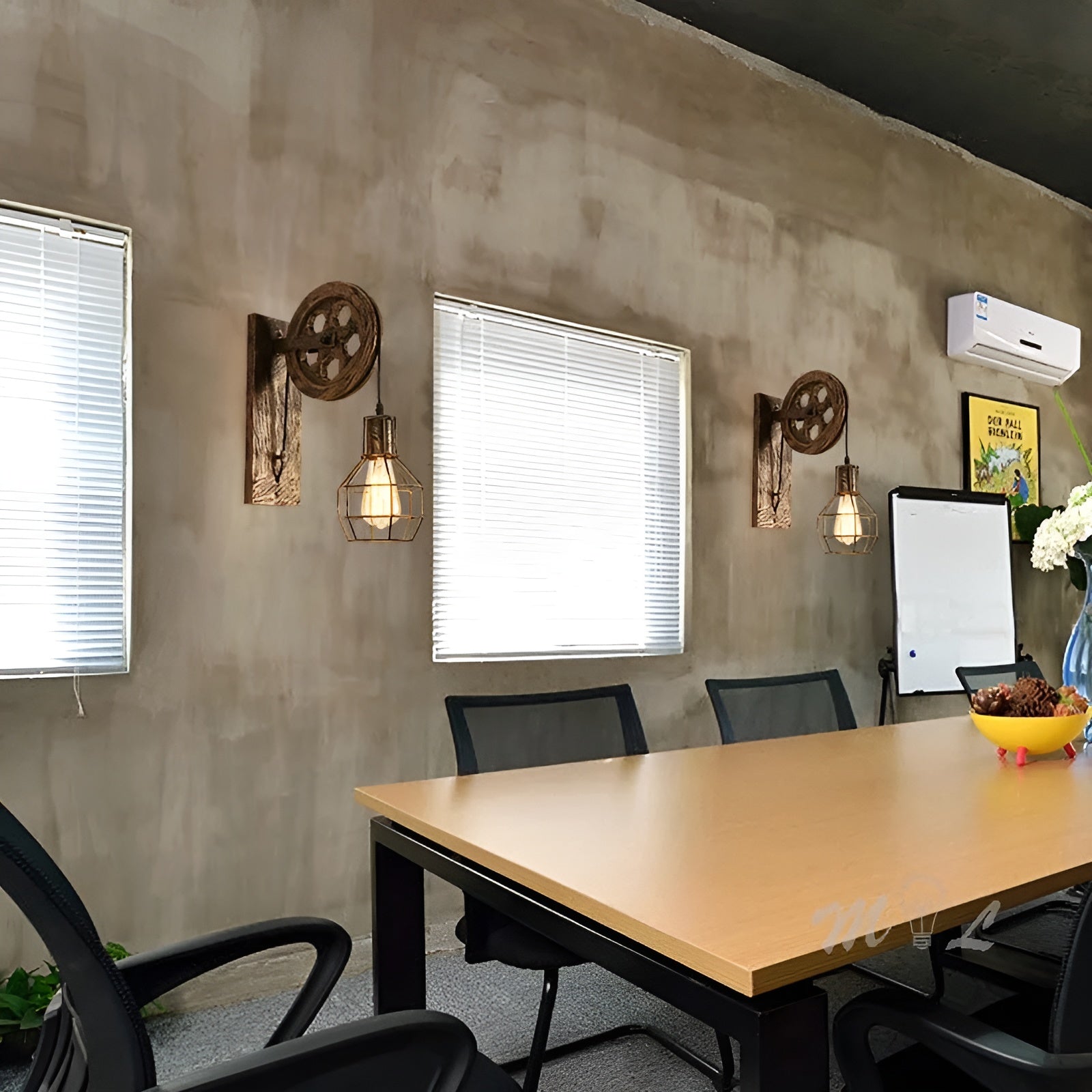 Vägglampa i industriell stil för hem och kontor 7