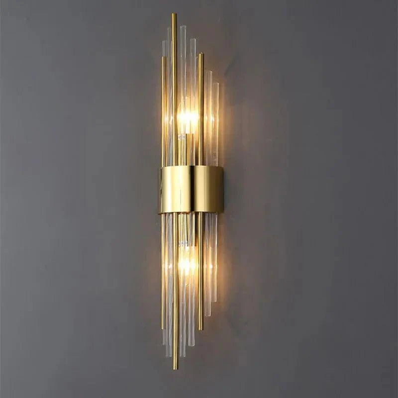 Vägglampa med Kristall och Guld Detaljer 4