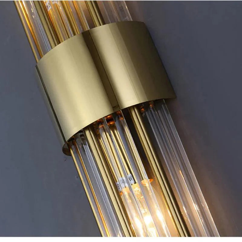 Vägglampa med Kristall och Guld Detaljer 6