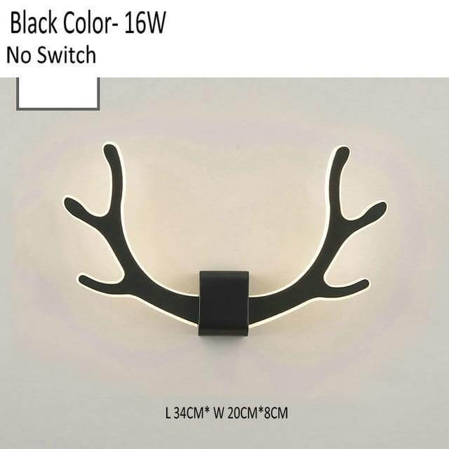 Vägglampa med Rörelsesensor och Hjorthorn Modern Design för Säng och Vardagsrum 10