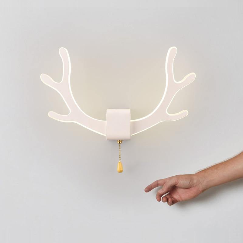 Vägglampa med Rörelsesensor och Hjorthorn Modern Design för Säng och Vardagsrum 3