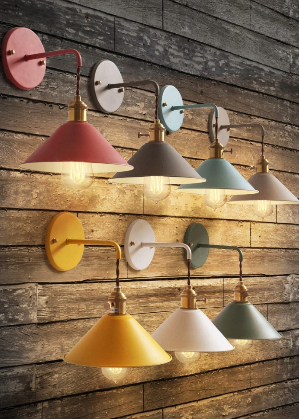 Vägglampor Inomhus Retroinspirerad Färgglad Design 1