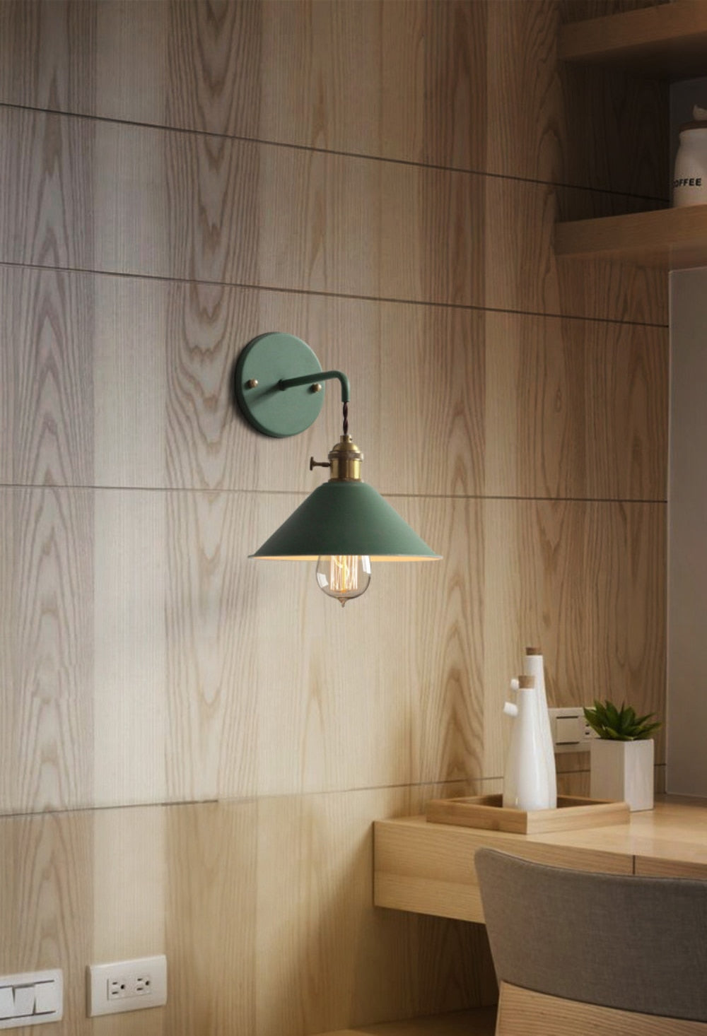 Vägglampor Inomhus Retroinspirerad Färgglad Design 7