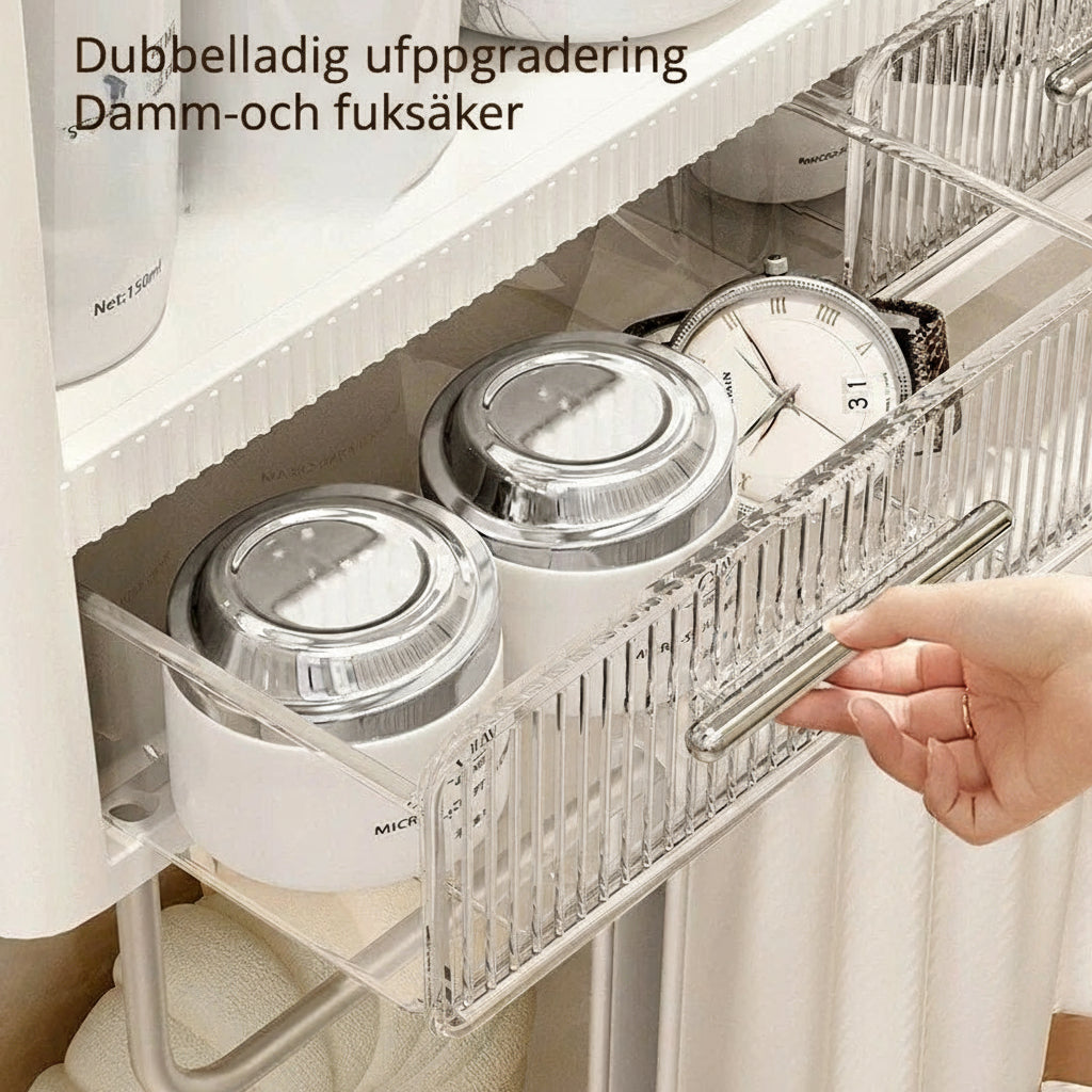 Väggmonterad Badrumsarrangör med Stämplingsfri Installation 2