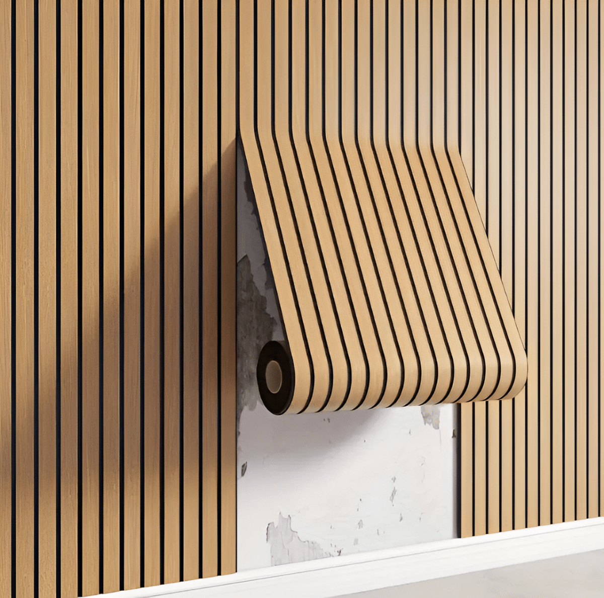 Väggpaneler För Väggdesign Moderna Träpaneler Självhäftande 40x300 cm 0