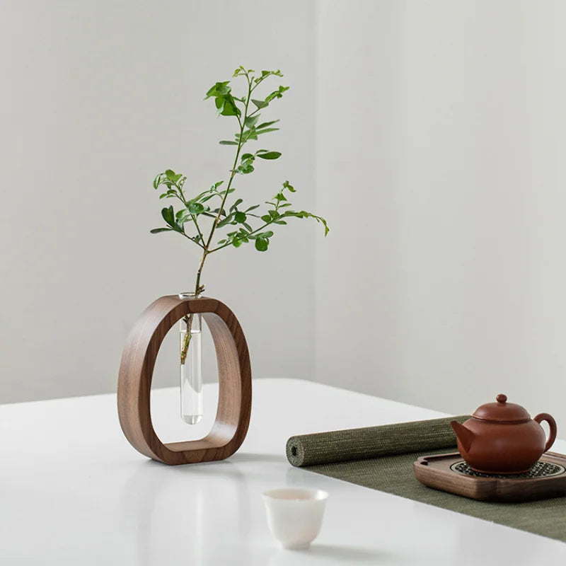 Vas Oval Träram för Enstaka Stjälkar Minimalistisk Dekoration 4