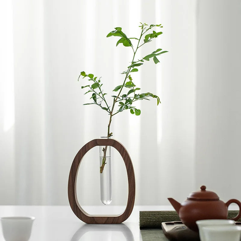 Vas Oval Träram för Enstaka Stjälkar Minimalistisk Dekoration 6
