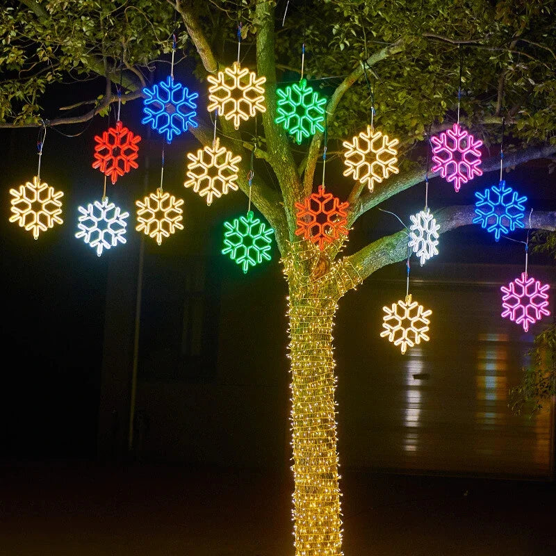 Vattentäta LED Snöflingeljus för Vinterdekoration 3