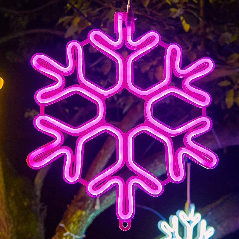 Vattentäta LED Snöflingeljus för Vinterdekoration 8