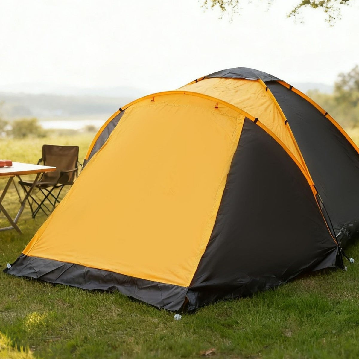 Vuxnas Campingtält Med Väderskydd För Utomhusbruk Rymlig Design 1