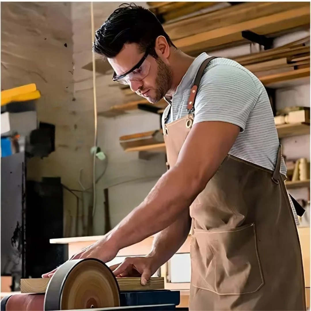 Arbetsförkläde med justerbar rem för män