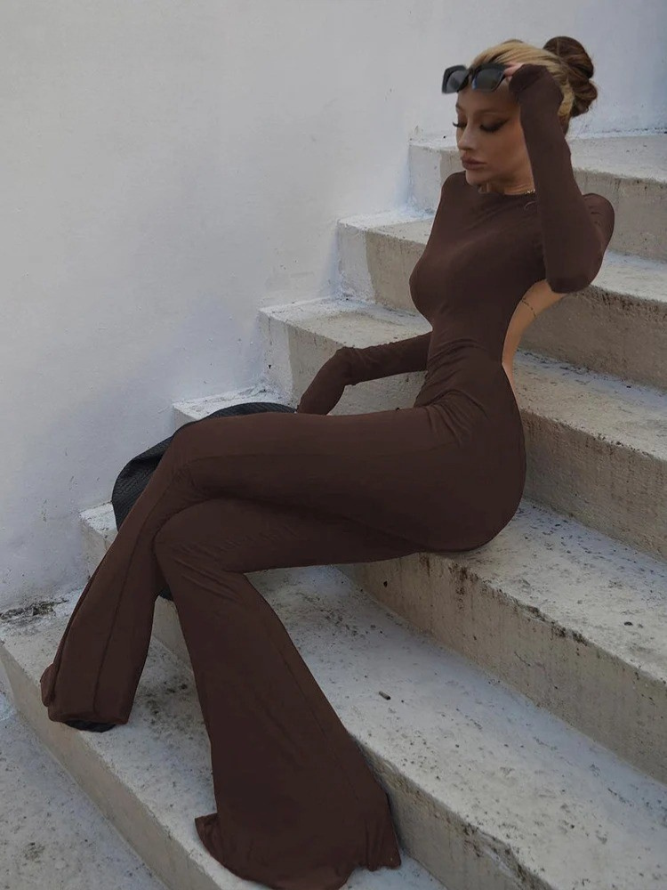 Halter Backless Playsuit för kvinnor