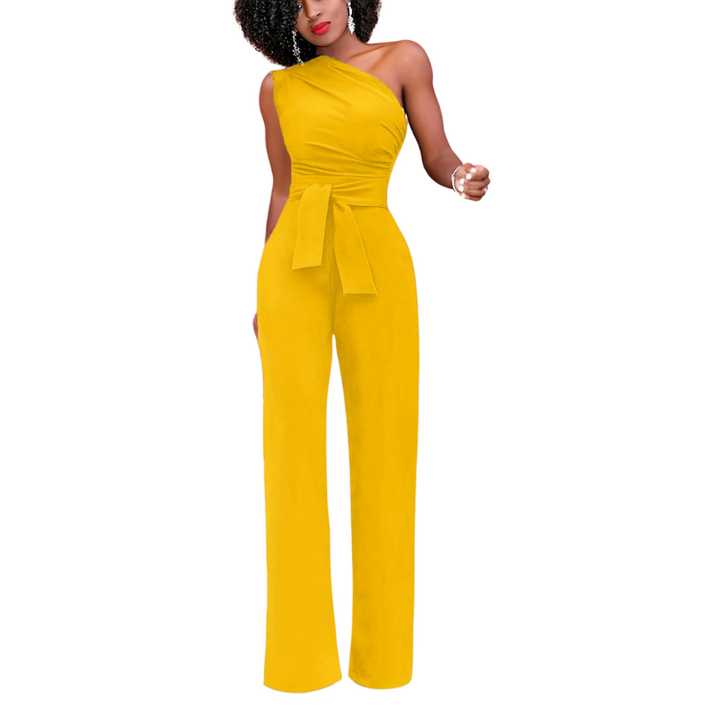 Bodycon Jumpsuit med en axel