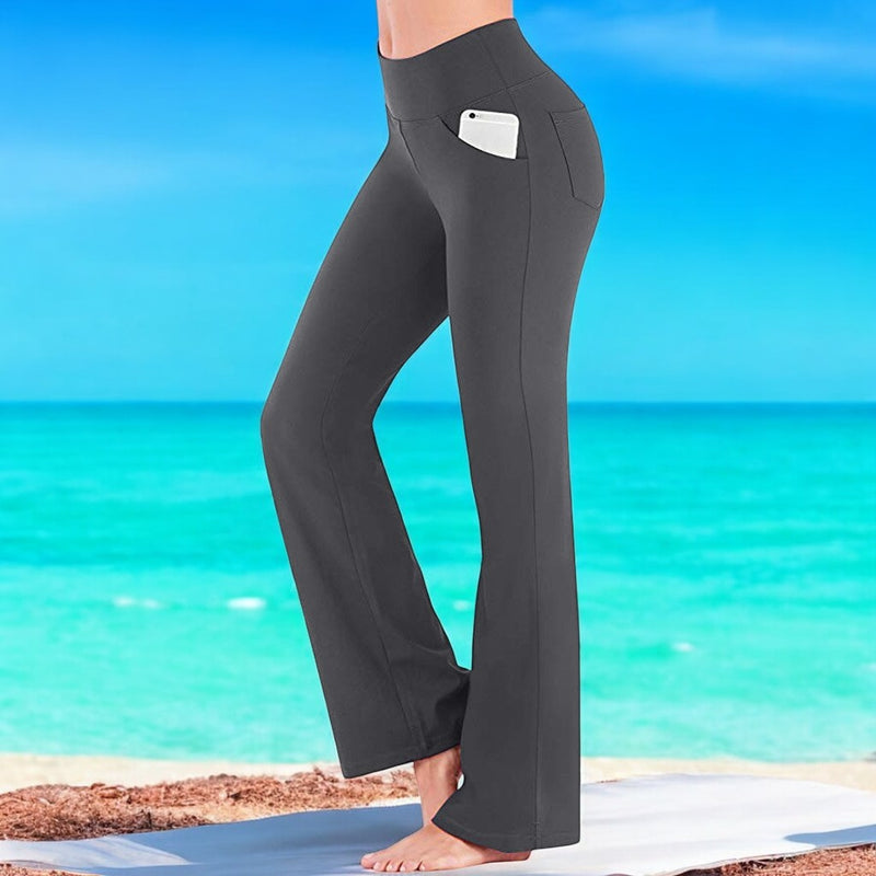 Flare Bootcut Yoga-byxor för kvinnor