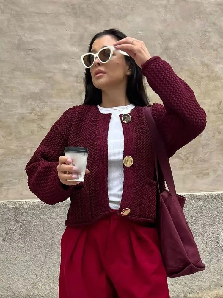 Vintage tröja cardigan för kvinnor