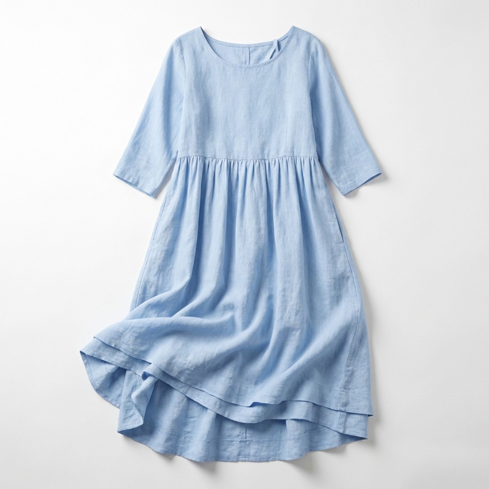 Damernas Midikjol med Vintage-inspirerad Design i Naturlig Blandning