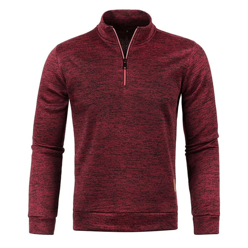 Sköldpaddshalsad Sweatshirt med halv dragkedja för män