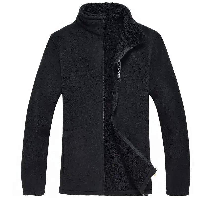 Fleecefodrad jacka med dragkedja för herrar