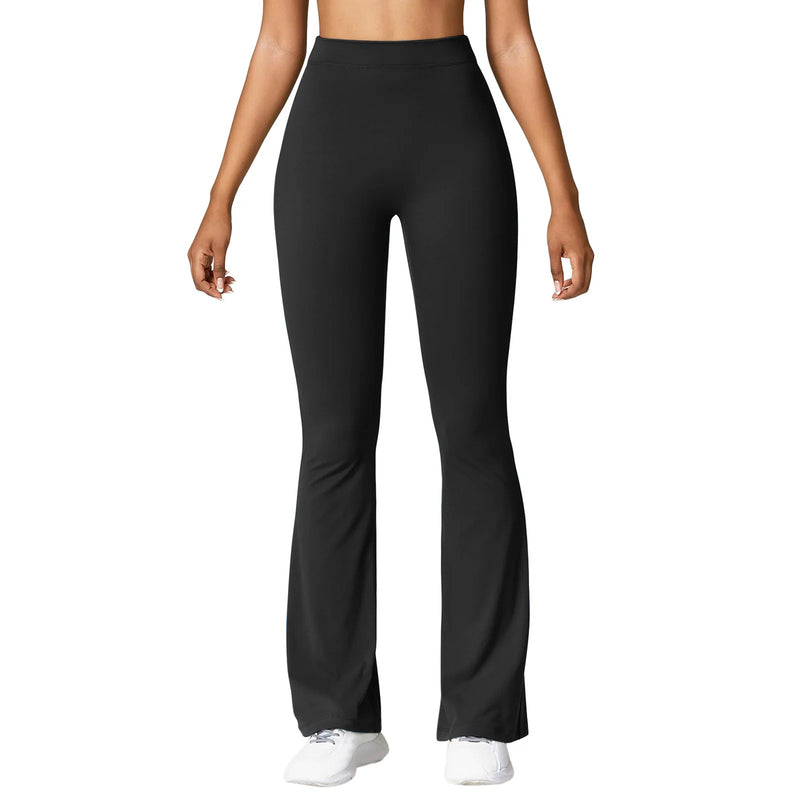 Leggings med hög midja och V-rygg för kvinnor