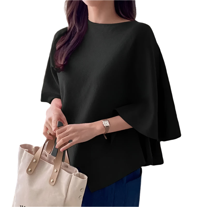 3/4-ärmad volangblus för kvinnor