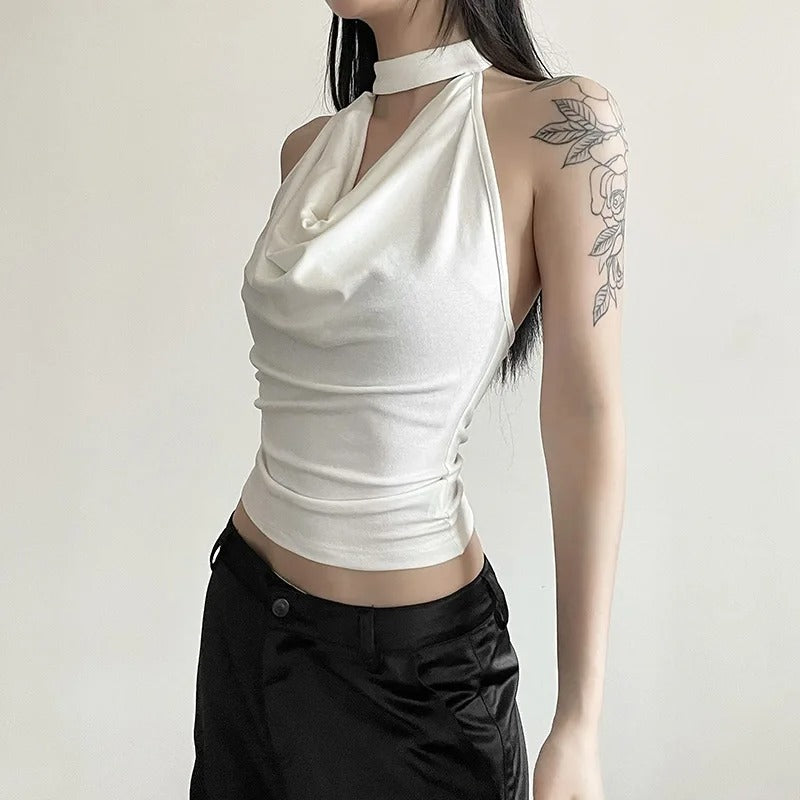 Casual halterneck-top för damer