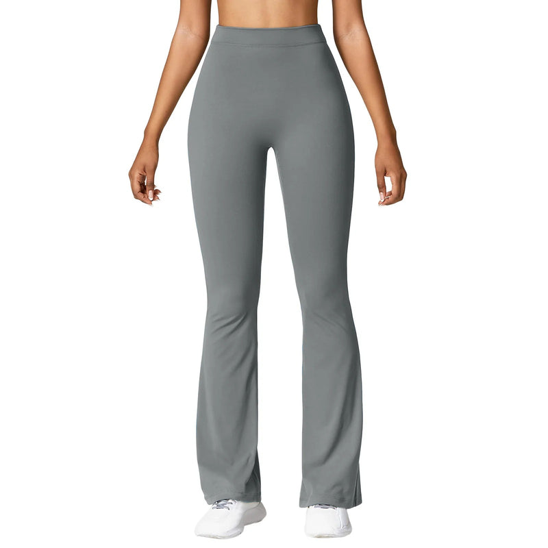 Leggings med hög midja och V-rygg för kvinnor