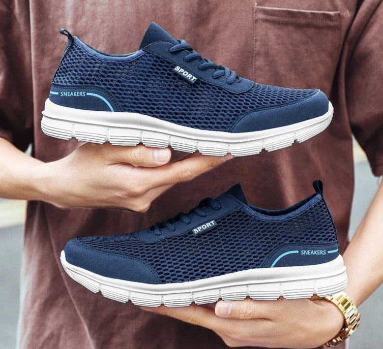 Lätta sneakers i mesh för män