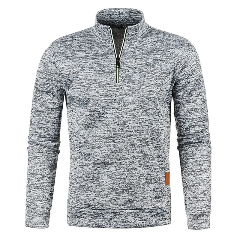 Sköldpaddshalsad Sweatshirt med halv dragkedja för män