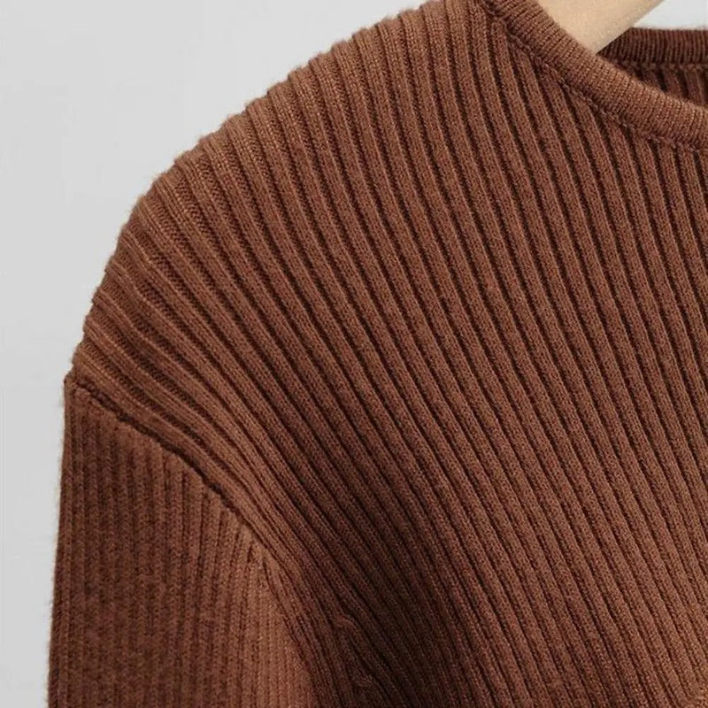 Mjukt Stickad Crop Top för kvinnor