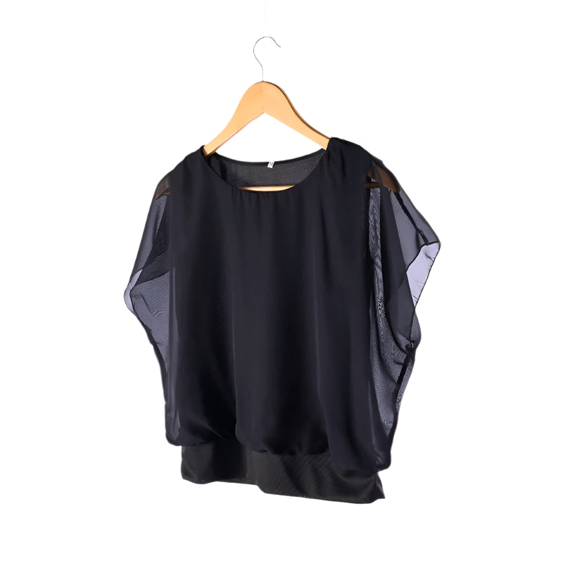 Kvinnors volanger ärmar Chiffong blus