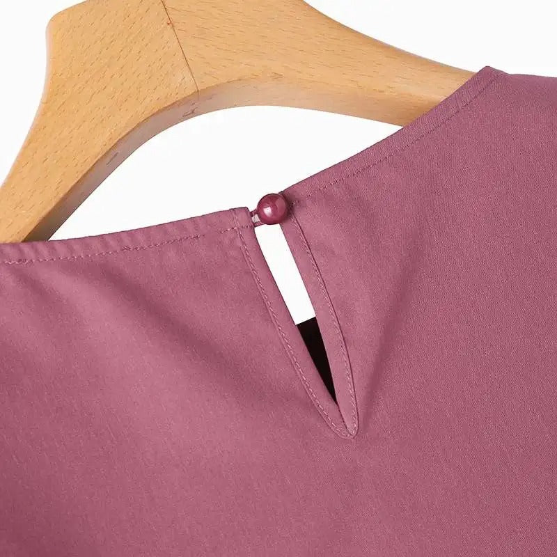 3/4-ärmad volangblus för kvinnor