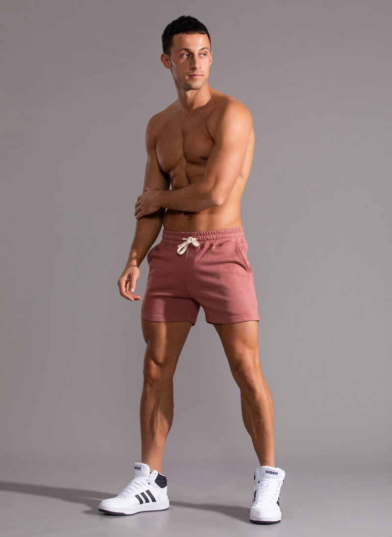 Mäns 100 % bomulls shorts för fritiden