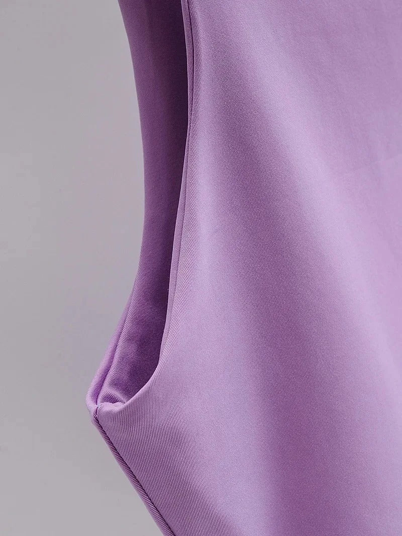 Ärmlös O-Neck Slim Fit Tank Top för kvinnor