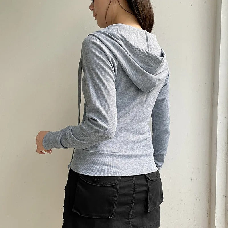 Avslappnad Hoodie Sweatshirt för kvinnor