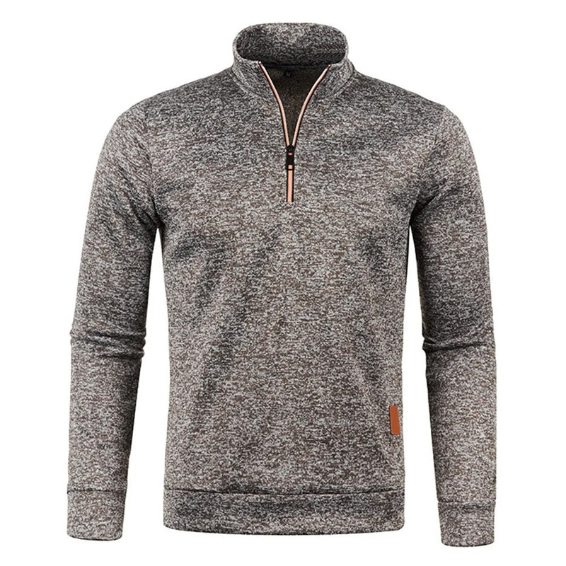 Sköldpaddshalsad Sweatshirt med halv dragkedja för män