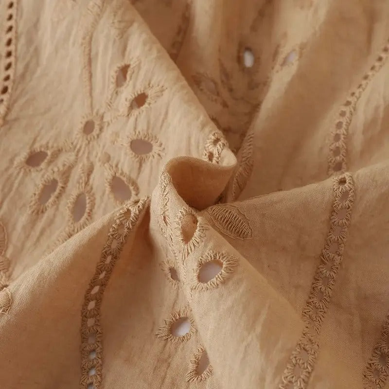 Broderad Hollow Out-väst för kvinnor