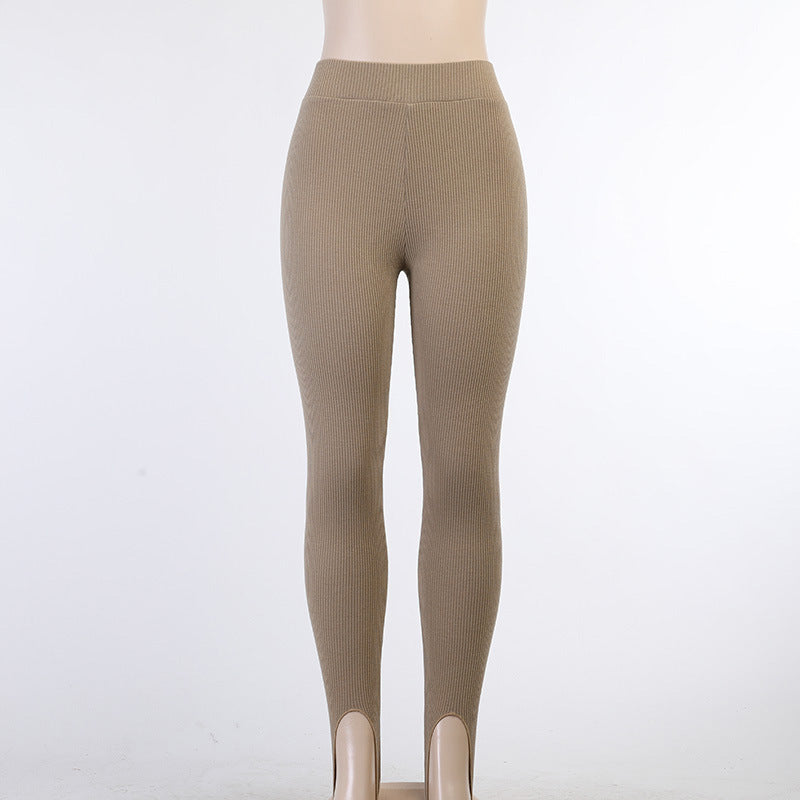 Stickade leggings för kvinnor