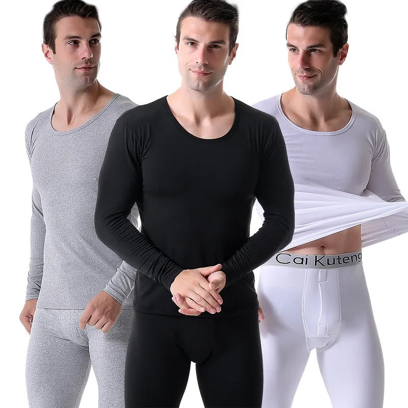 Fleecefodrad termisk skjorta & Leggings set för män