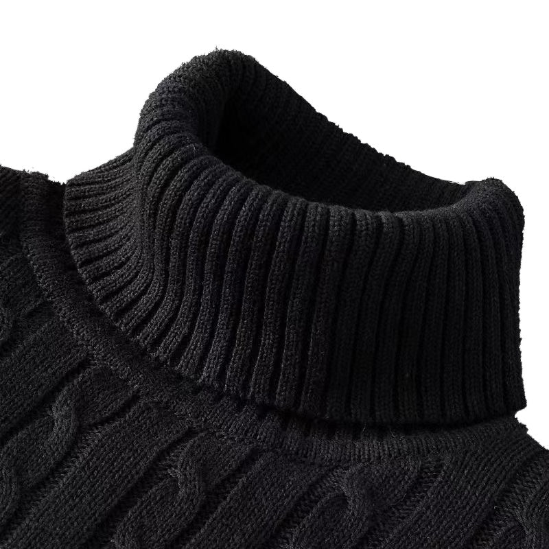 Stickad Turtleneck-tröja för män