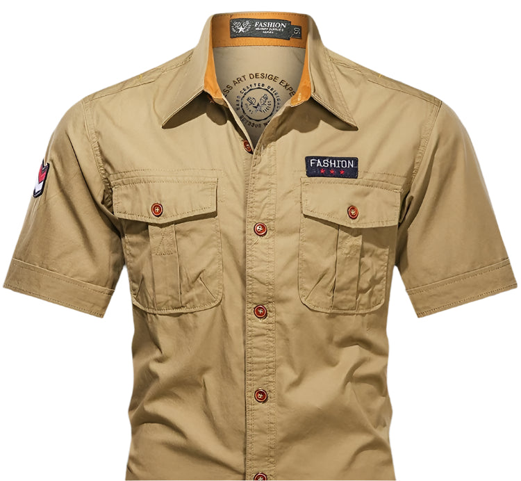 Arbets skjorta i ren bomull för män