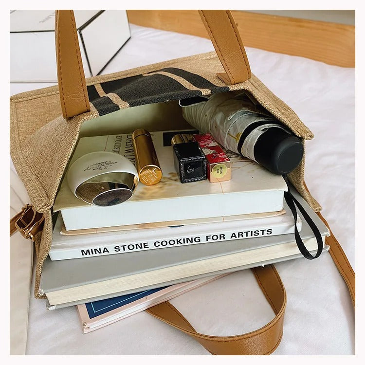 Hinkväska i canvas för kvinnor